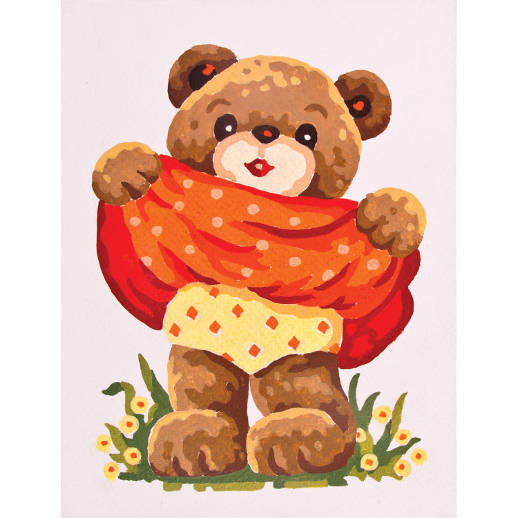 Printed Canvas 14x18 Girl Bear CDA3178
