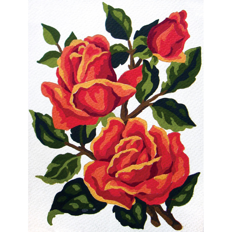 Printed Canvas 14x18 Orange Roses CDA3186