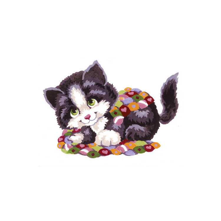 Печатный холст 14x18 Patchwork котенок CDA3192