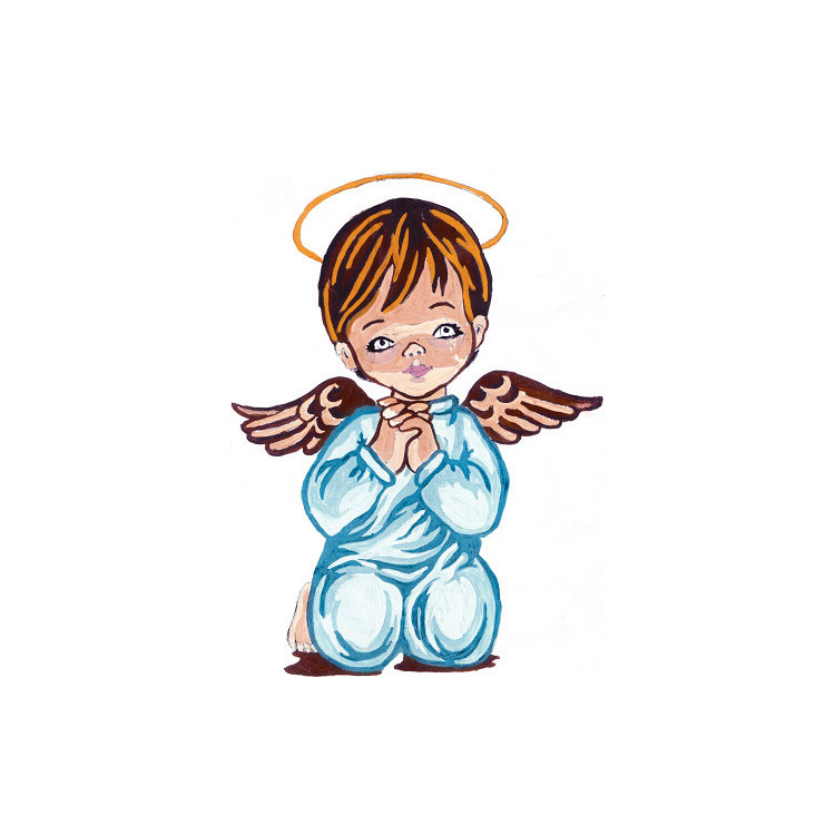 Printed Canvas 14x18 Boy Angel Praying CDA3203