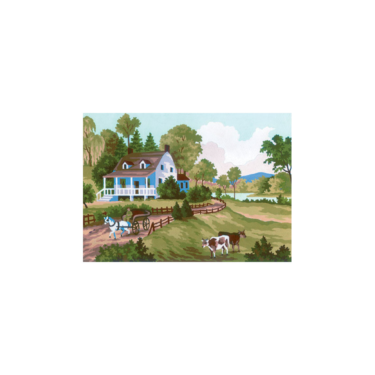 Gedruckte Leinwand 14x18 Farmszene CDA3209