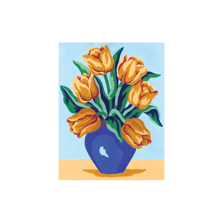 Bedruckte Leinwand 14x18 Gelbe Tulpen CDA3240