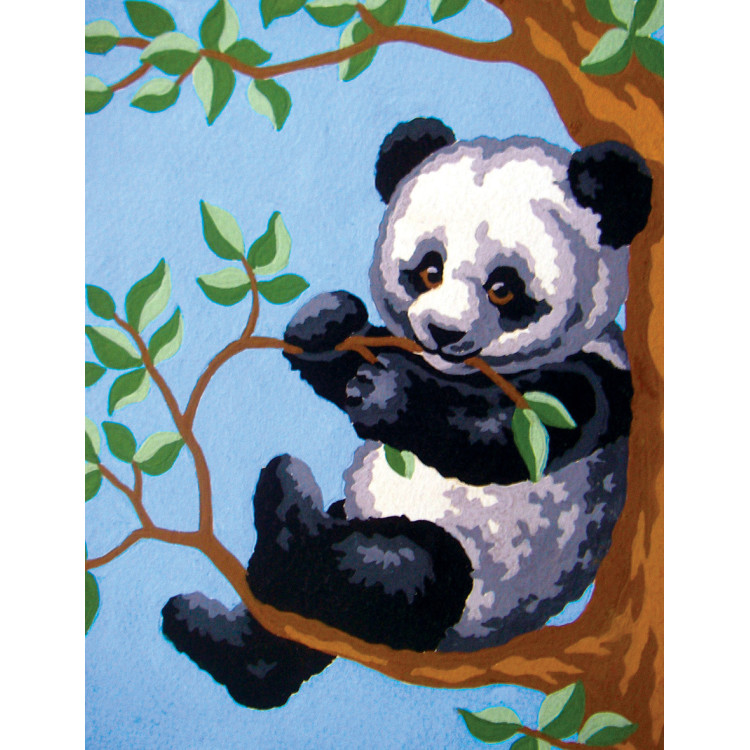 Gedruckte Leinwand 14x18 Panda auf dem Baum CDA3281
