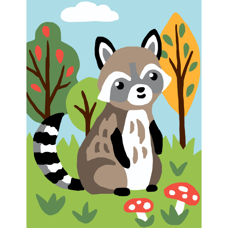 Gedruckte Leinwand 14x18 Waschbär CDA3322