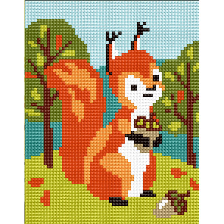 Bedruckte Leinwand 14x18 Eichhörnchen CDA3326