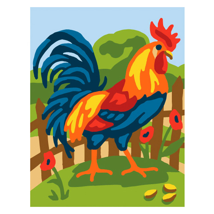 Bedruckte Leinwand 14x18 Hahn CDA3334