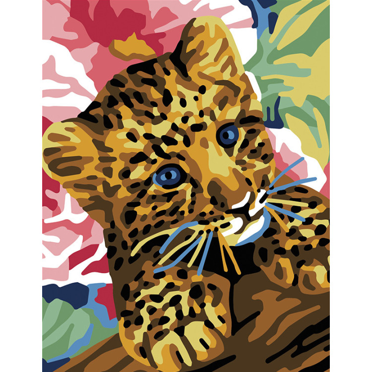 Gedruckte Leinwand 14x18 Leopard Kätzchen CDA3341