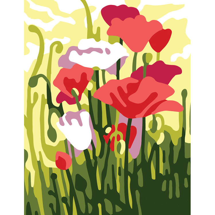 Spausdintas drobė 14x18 Aguonos CDA3346