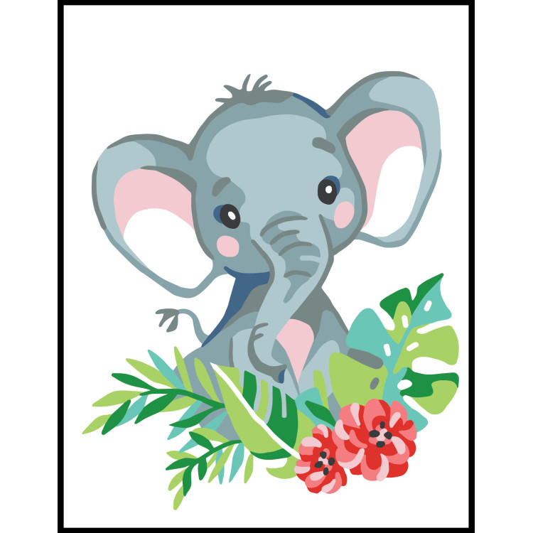 Gedruckte Leinwand 14x18 Baby Elefant CDA3356