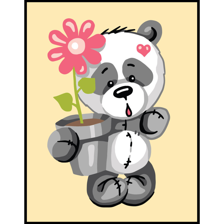 Spausdintas drobinis 14x18 Panda įsimylėjęs CDA3358