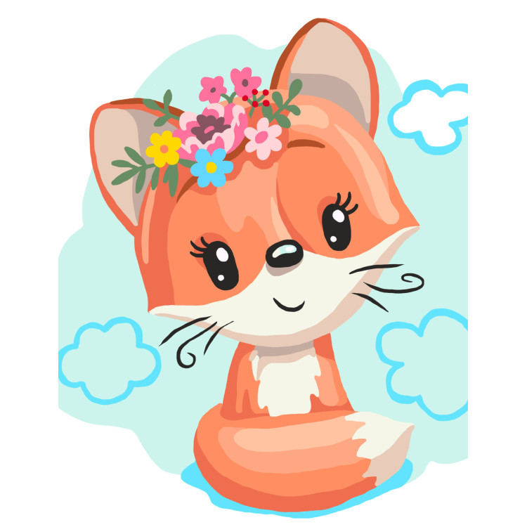 Printed Canvas 14x18 Little fox CDA3361