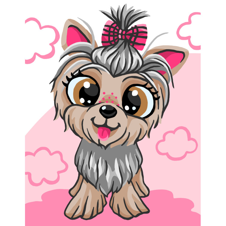 Printed Canvas 14x18 Yorkshire Terrier CDA3363