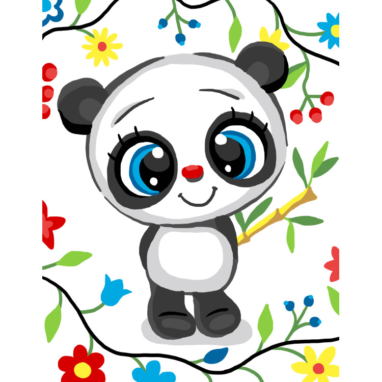Bedruckte Leinwand 14x18 Panda smile CDA3364