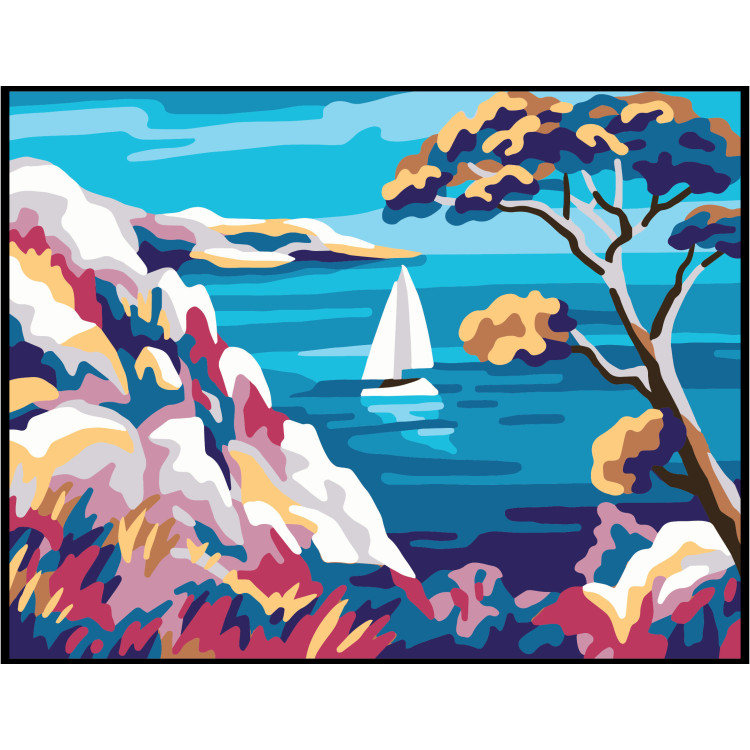 Printed Canvas 14x18 Colourful rocks CDA3378