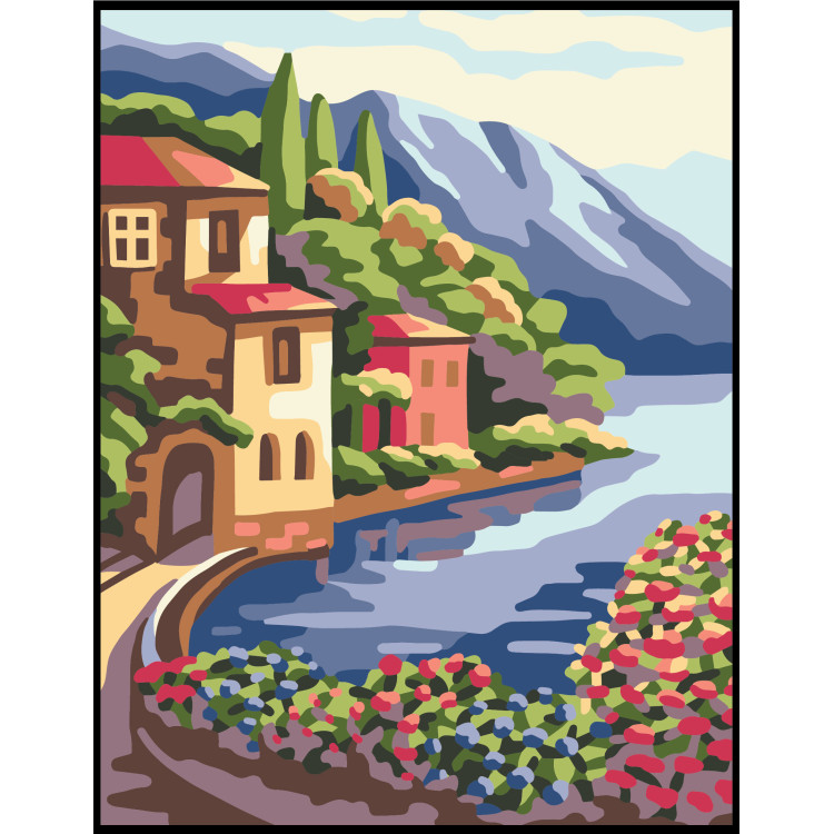 Gedruckte Leinwand 14x18 Küstenstadt CDA3380