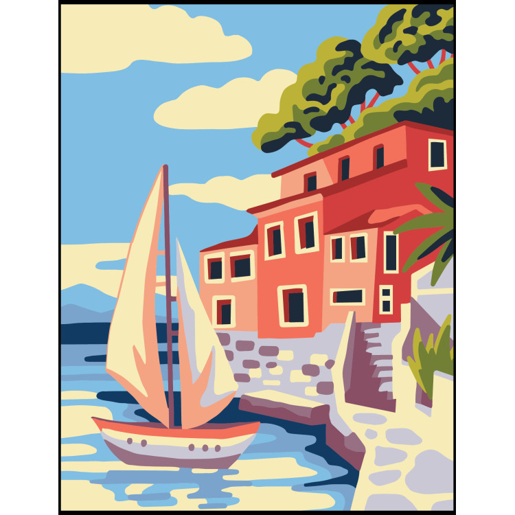 Печатный холст 14x18 У моря CDA3382