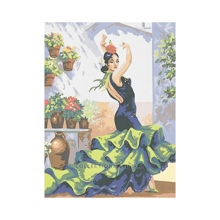 Bedruckte Leinwand 30x40 Flamenco CDA10323