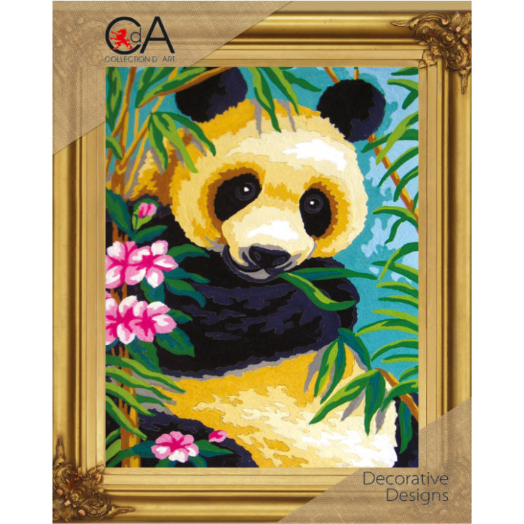 Tapestry Kit with printed canvas 22x30 Panda CDA6238K