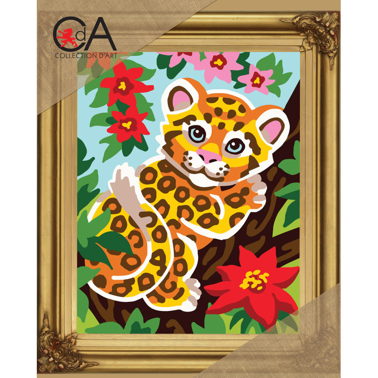 Набор для гобелена с напечатанным холстом 22x30 Leopard CDA6303K