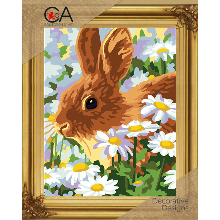 Tapestry Kit with printed canvas 22x30 Rabbit CDA6329K