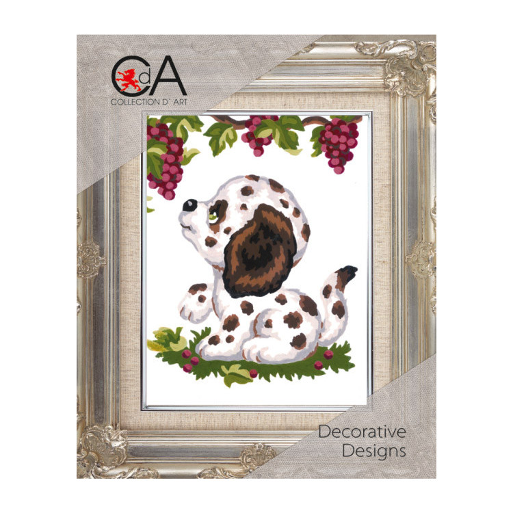 Gobelin-Set mit bedruckter Leinwand 14x18 Dalmatiner Welpe CDA3195K