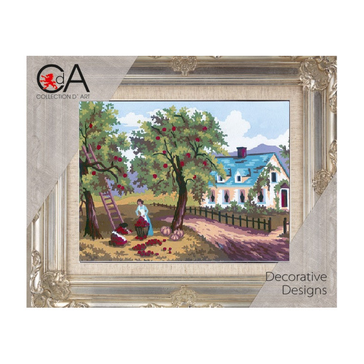 Набор для гобелена с распечатанным холстом 14x18 Apple Harvest CDA3210K