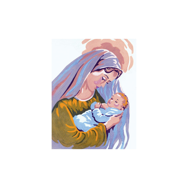 Набор для гобелена с печатным холстом 14x18 Madonna & Child CDA3219K