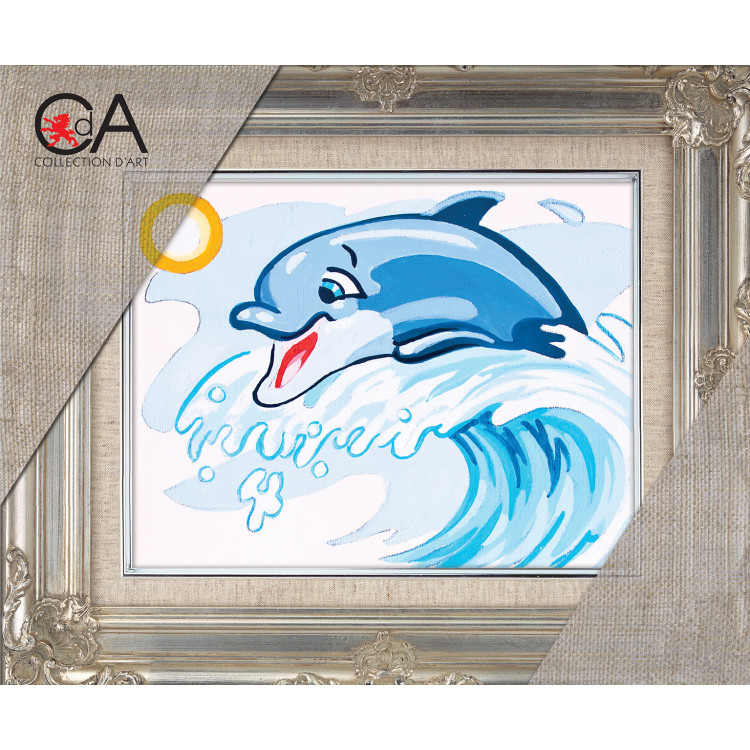 Tapestry Kit with printed canvas 14x18 Сatch the wave! CDA3227K