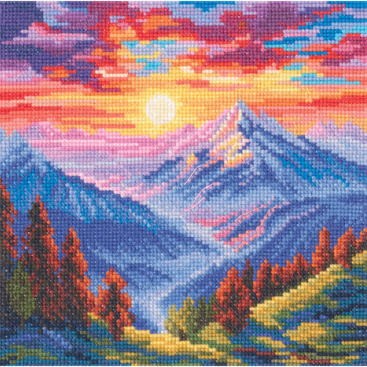 Kreuzstich-Sets "Farbe der Sonne" 15,5x15,5 cm RTOM1027