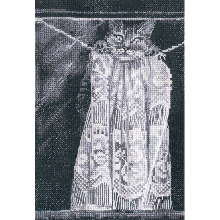 Cross-stitch kits "Cat prank” 11,5x17 cm RTOM1034