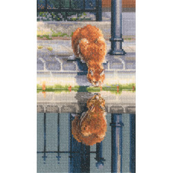 Kreuzstich-Sets „Alles scheint auf dem Kopf zu stehen“ 10x17,5 cm RTOM1036