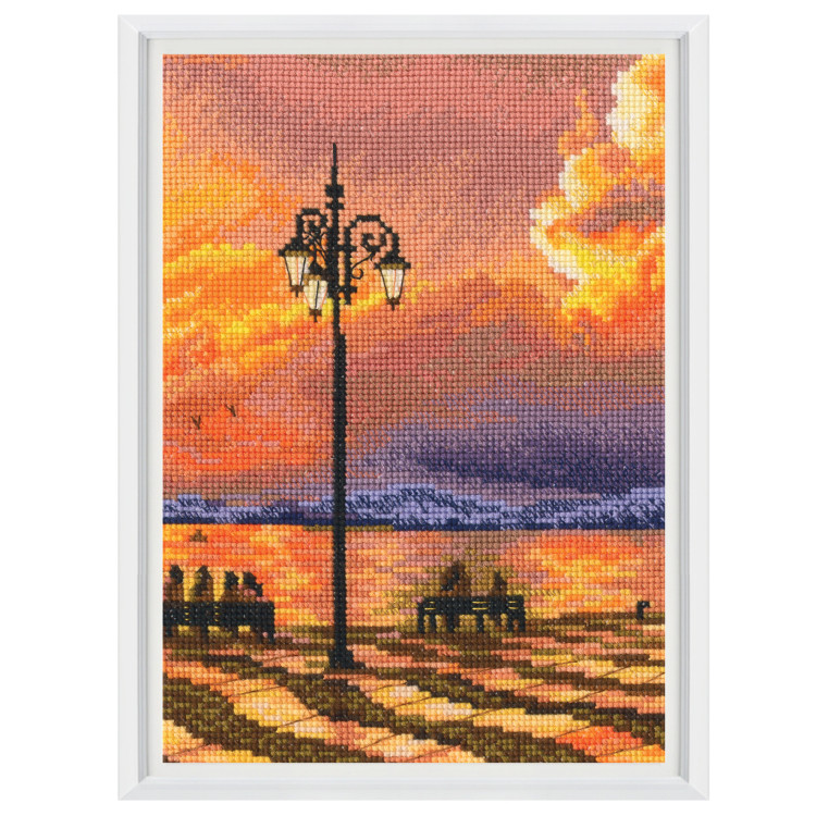Kreuzstich-Sets „Sonnenuntergangsromantik“ 13,5x19 cm RTOM1025
