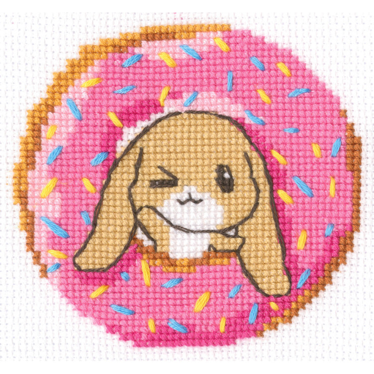 Kreuzstich-Sets „Hallo, Liebling!“ 8x7,5 cm RTOH294