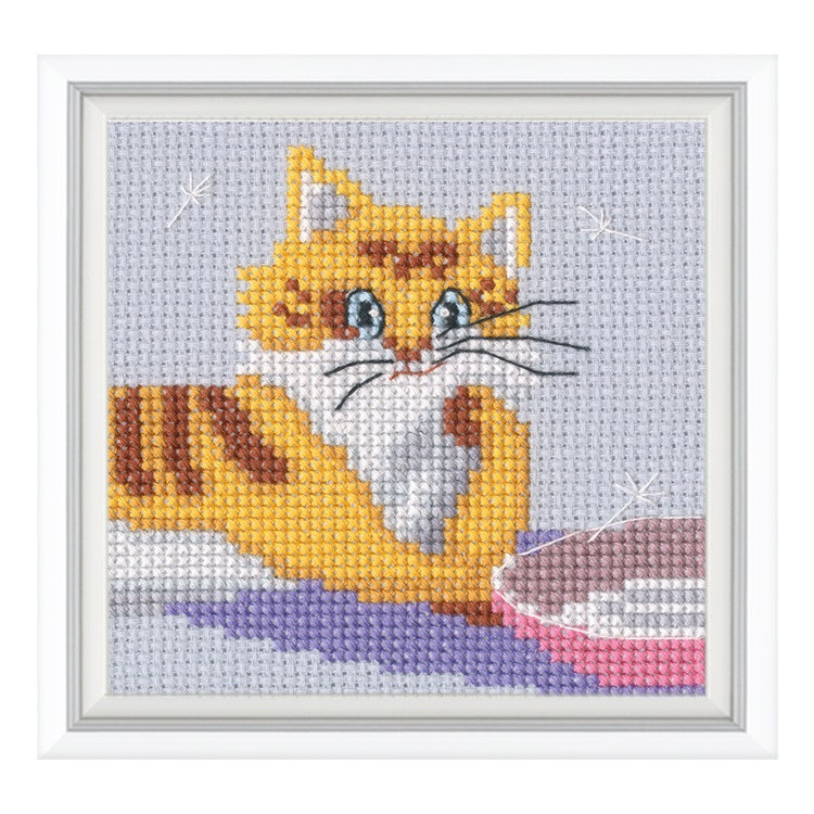 Kreuzstich-Set "Pessimist" 9x8,5 cm RTOH005