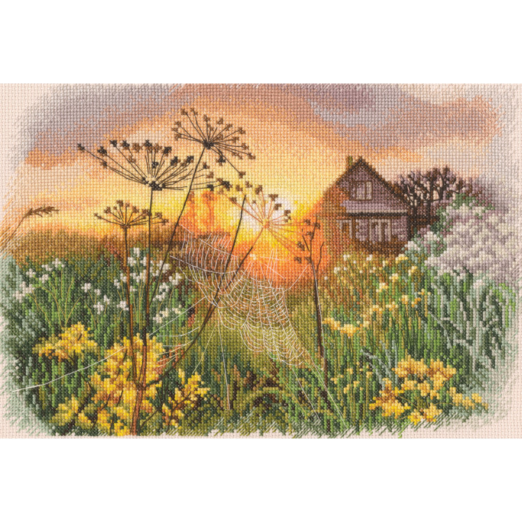 Cross-stitch kits "Through the cobweb" 29x20 cm RTOM867