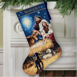 Holy Night Christmas Stocking D70-08838