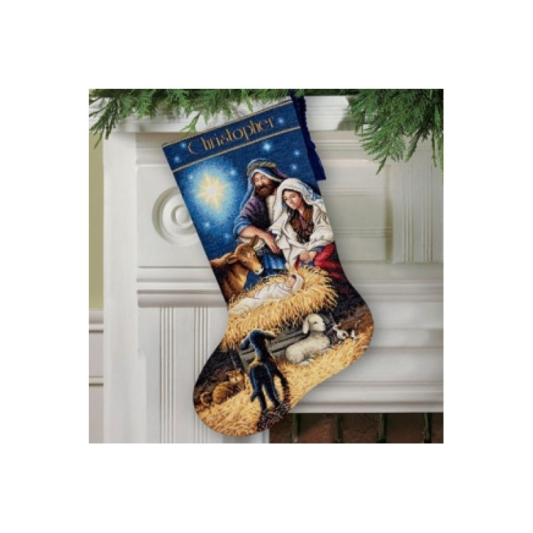 Holy Night Christmas Stocking D70-08838