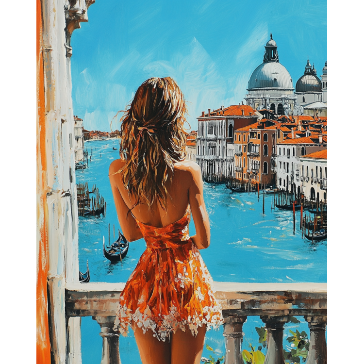 Diamond painting with subframe "Sunny Venice" DP418