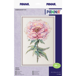 Kryželio siuvinėjimo rinkinys PANNA "Pionas" 25,5 x 38,5 cm PC-7468