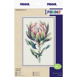 Kryželiu siuvinėjimo rinkinys PANNA "Protea" 24.5 x 38 cm PC-7443