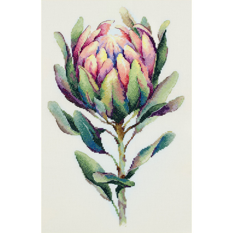 Kryželiu siuvinėjimo rinkinys PANNA "Protea" 24.5 x 38 cm PC-7443