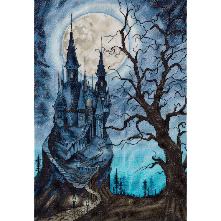 Kryželiu siuvinėjimo rinkinys PANNA „Grimo pilis“ 23 x 33 cm PZU-7323