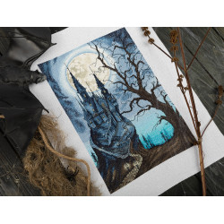 Kryželiu siuvinėjimo rinkinys PANNA „Grimo pilis“ 23 x 33 cm PZU-7323