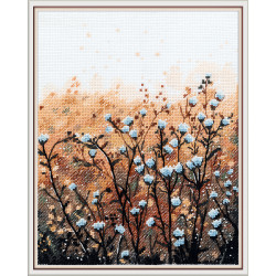 Kryželiu siuvinėjimo rinkinys PANNA "Lauko aušroje" 15,5 x 20,5 cm PPS-7501