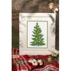 Kryželio siuvinėjimo rinkinys KLART "Aksominė eglė" 13,5 x 19,5 cm KL8-484