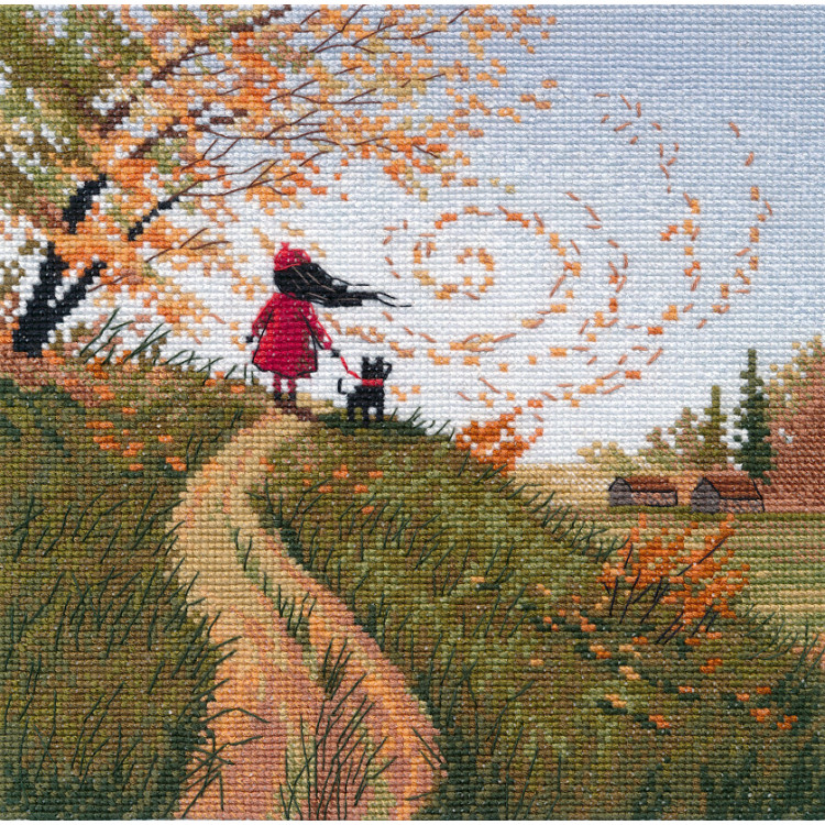 Kreuzstich-Set „Herbstbrise“ 18 × 18 cm S1664