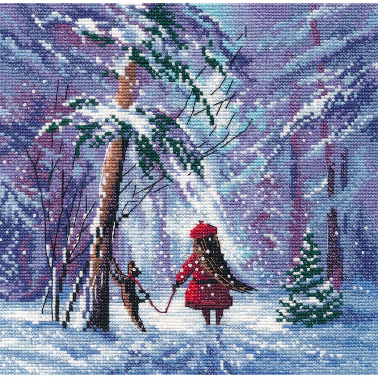Kreuzstich-Set "Wintermärchen" 18 × 18 cm S1663