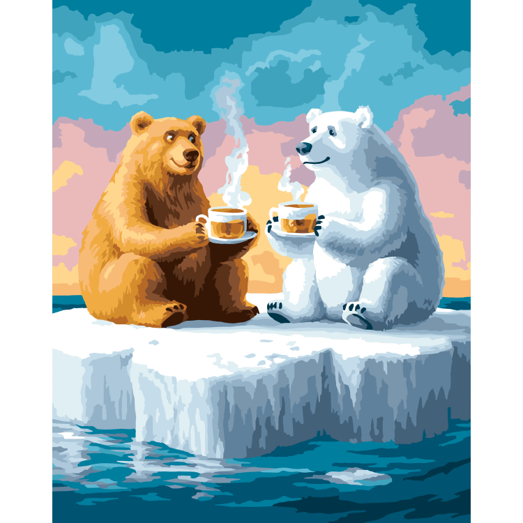 Paint by Numbers kit "A Warm Chat" W092