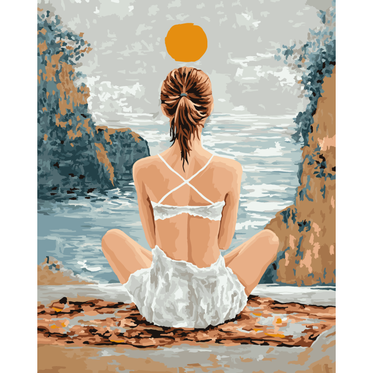 Paint by Numbers kit "Meditation at Sunset" W096