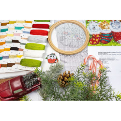 Kreuzstich-Set "Hunde und Katzen in Strümpfen" 37x24cm SLETIL9940
